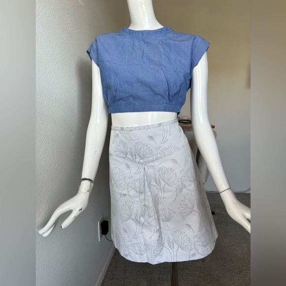 Behnaz Sarafpour White Print Skirt (10) - Picture 1 of 13